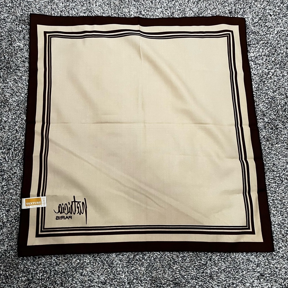 Patricia Paris cream and brown neckerchief one size - Picture 3 of 4
